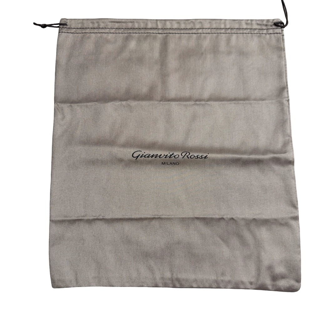 Gianvito Rossi Dust Bag Unisex OS Taupe Good Drawstring Logo Storage Pouch